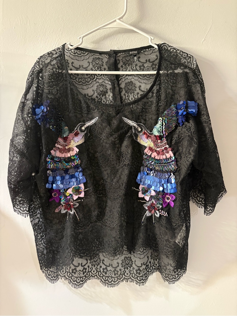 Rare Buffalo David Bitton Top Size Large Embellished